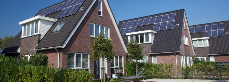 Huis met zonnepanelen